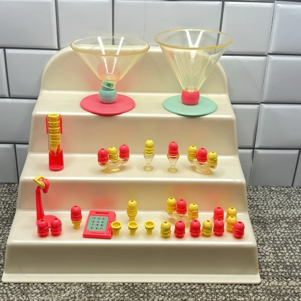 Vintage‎ 1987 Barbie Ice Cream Shop Cones Banana Splits More